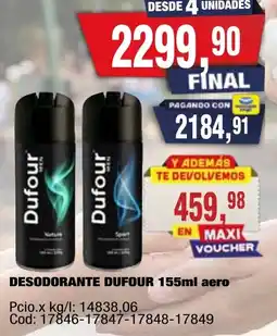 Maxiconsumo Dufour desodorante oferta