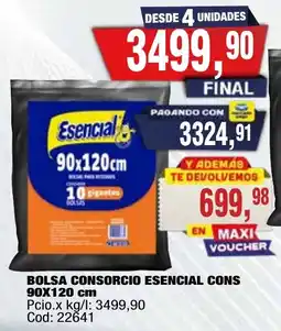 Maxiconsumo Esencial bolsa para residuos oferta