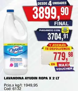 Maxiconsumo Ayudin lavandina ropa oferta