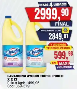 Maxiconsumo Ayudin lavandina triple poder oferta