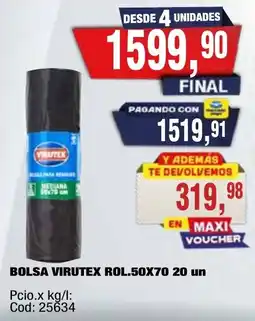 Maxiconsumo Virutex bolsa para residuos oferta