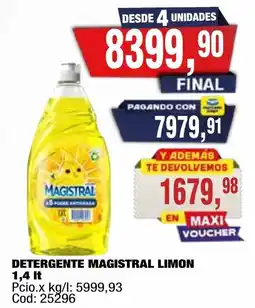 Maxiconsumo Magistral detergente limon oferta
