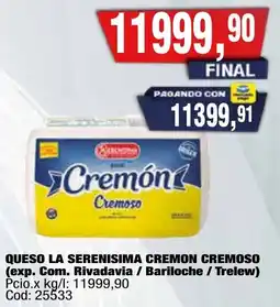 Maxiconsumo La serenisima queso cremón cremoso oferta