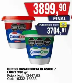 Maxiconsumo Casancrem queso clasico / light oferta