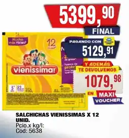 Maxiconsumo Vienissima salchichas vienissimas oferta