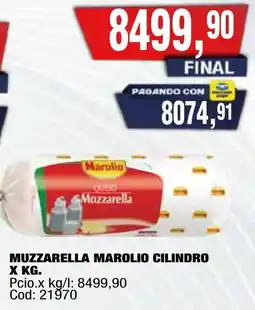 Maxiconsumo Marolio muzzarella cilindro oferta