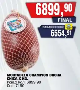 Maxiconsumo Champion mortadela bocha chica oferta