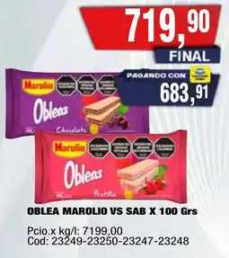 Maxiconsumo Marolio obleas oferta