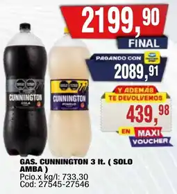 Maxiconsumo Cunnington gas oferta