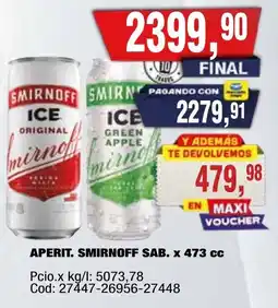 Maxiconsumo Smirnoff aperitivo oferta