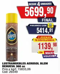 Maxiconsumo Blem lustramuebles aerosol oferta