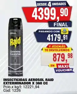 Maxiconsumo Raid insecticidas aerosol oferta