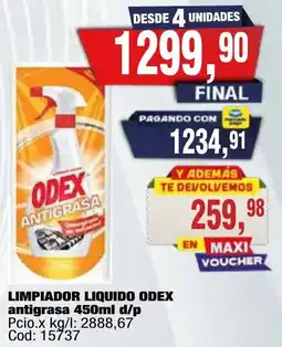 Maxiconsumo Odex limpiador liquido antigrasa oferta