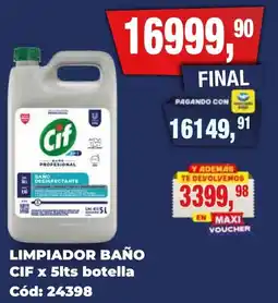 Maxiconsumo Cif limpiador baño oferta