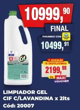 Maxiconsumo Cif limpiador gel c/lavandina oferta