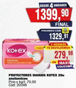 Maxiconsumo Kotex protectores diarios oferta