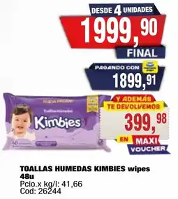 Maxiconsumo Kimbies toallitas humedas oferta