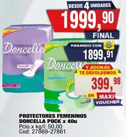 Maxiconsumo Doncella protectores femeninos oferta