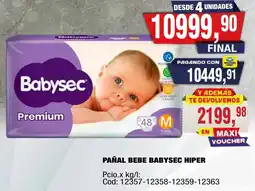 Maxiconsumo Babysec pañal bebe premium oferta