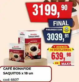 Maxiconsumo Bonafide café sensaciones intenso oferta