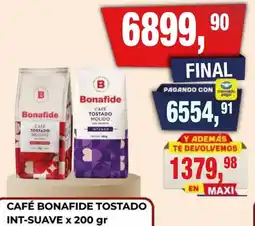 Maxiconsumo Bonafide café tostado molido oferta