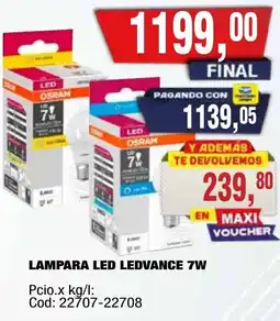 Maxiconsumo Osram lampara led ledvance 7w oferta