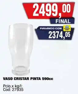 Maxiconsumo Cristar vaso pinta oferta