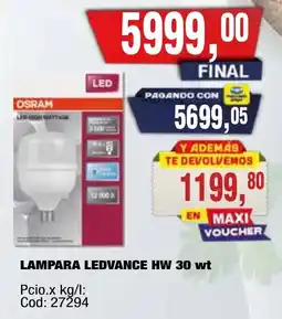 Maxiconsumo Osram lampara ledvance hw 30 wt oferta