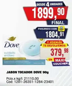Maxiconsumo Dove jabon tocadador oferta