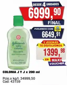 Maxiconsumo Johnson baby colonia oferta