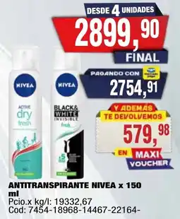 Maxiconsumo Nivea antitranspirante oferta