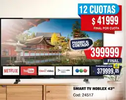 Maxiconsumo Smart tv noblex 43" oferta