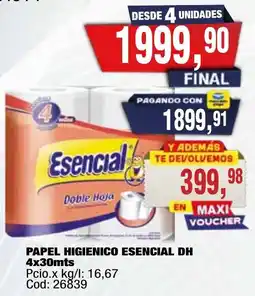 Maxiconsumo Esencial papel higienico dh oferta
