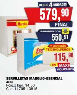 Maxiconsumo Marolio servilletas esencial oferta