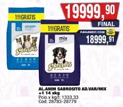 Maxiconsumo Sabrositos mix oferta