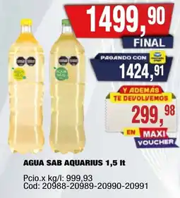 Maxiconsumo Agua sab Aquarius oferta