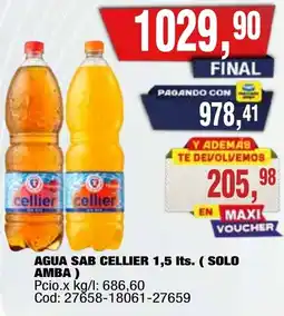 Maxiconsumo Cellier agua sab oferta