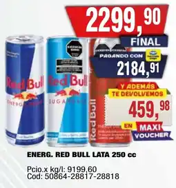 Maxiconsumo Red Bull energ. red bull lata 250 cc oferta