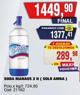 Maxiconsumo Cordoba soda oferta