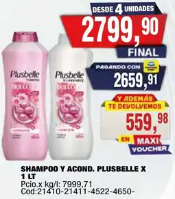 Maxiconsumo Plusbelle shampoo y acond. plusbelle x oferta