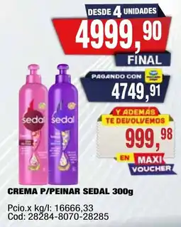 Maxiconsumo Sedal crema p/peinar oferta