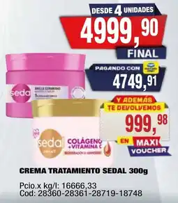 Maxiconsumo Sedal crema tratamiento oferta