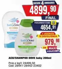 Maxiconsumo Baby dove aco/shampoo oferta