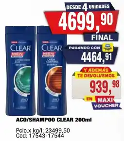 Maxiconsumo Clear men aco/shampoo oferta
