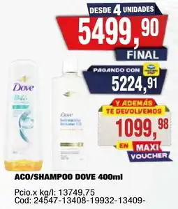 Maxiconsumo Dove aco/shampoo dove 400ml oferta