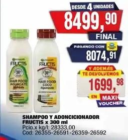 Maxiconsumo Fructis shampoo y acondicionador oferta