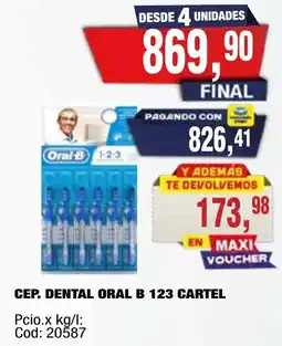 Maxiconsumo Oral-B cepillo dental 123 cartel oferta