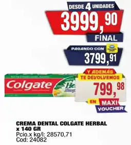 Maxiconsumo Colgate crema dental herbal oferta