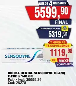Maxiconsumo Sensodyne crema dental blanq oferta