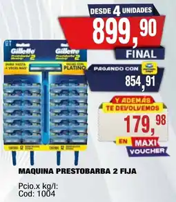 Maxiconsumo Gillette maquina prestobarba 2 fija oferta